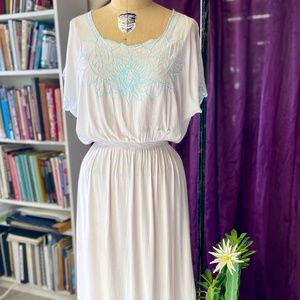 Embroidered light dress
